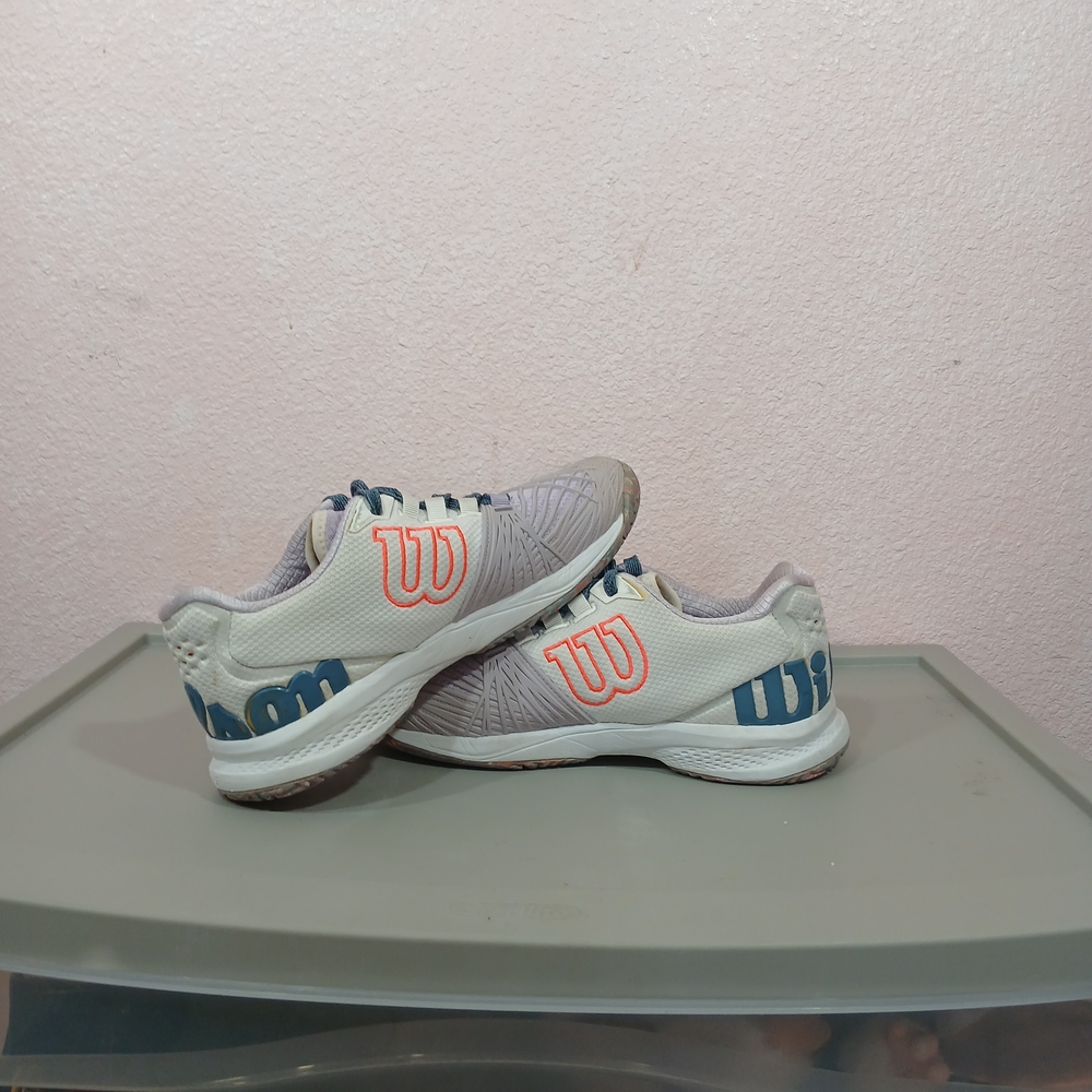 Wilson Kaos 2.0 Women's Tennis Shoes - White and Lavender Size 7.5 - Picture 2 of 10